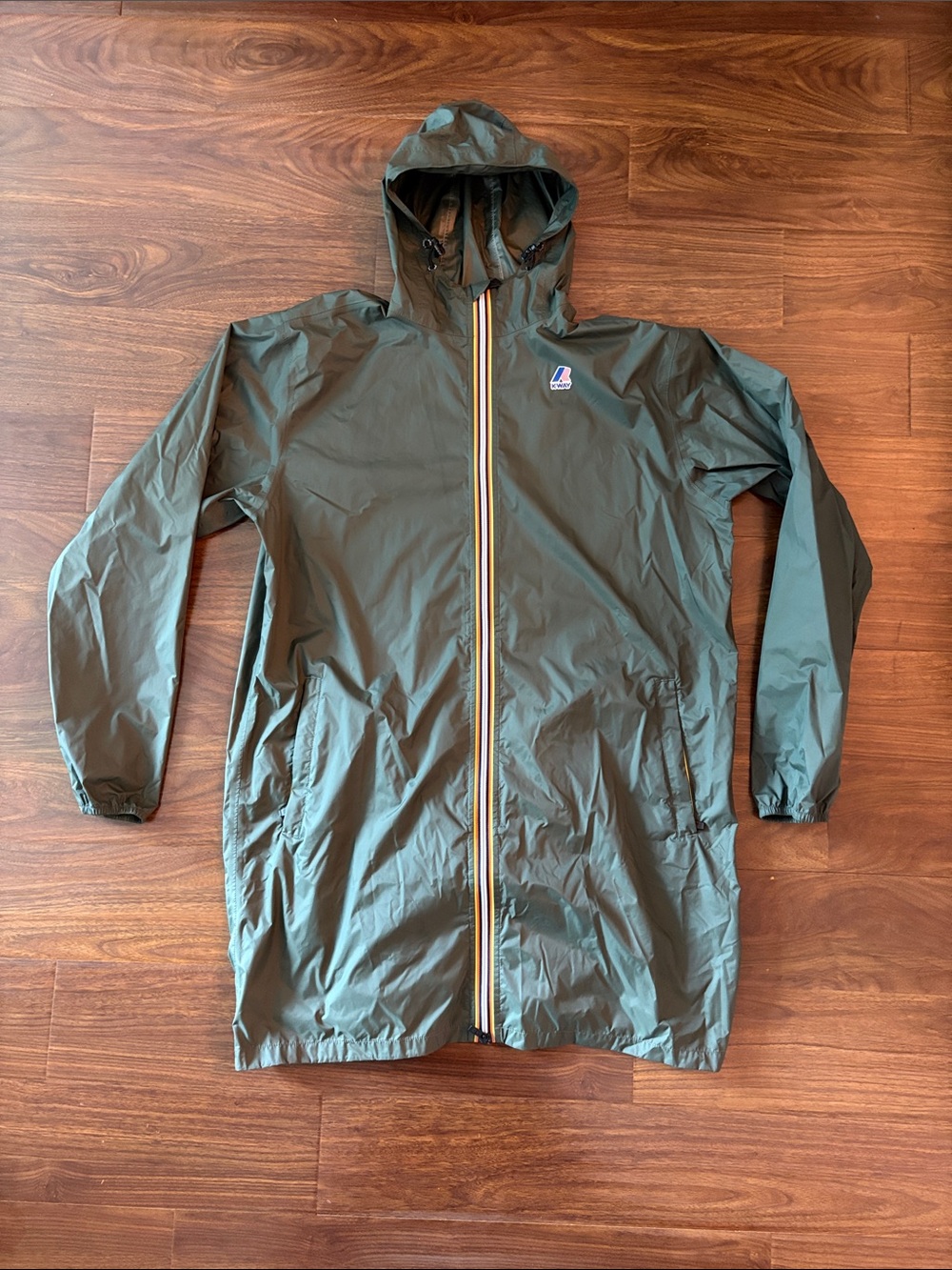 K-Way Unisex Eiffel Packable Long Hooded Raincoat